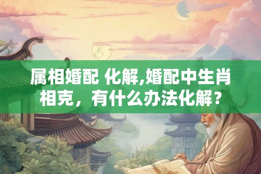 属相婚配 化解,婚配中生肖相克，有什么办法化解？