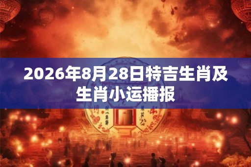 2026年8月28日特吉生肖及生肖小运播报