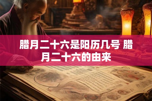 腊月二十六是阳历几号 腊月二十六的由来