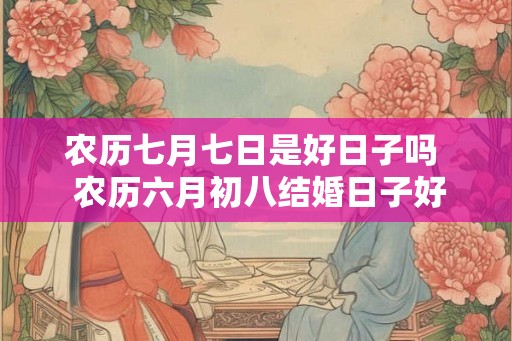 农历七月七日是好日子吗 农历六月初八结婚日子好吗 农历七月七日是好日子吗 农历六月初八结婚日子好吗