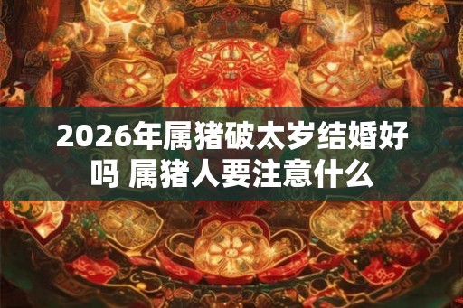 2026年属猪破太岁结婚好吗 属猪人要注意什么