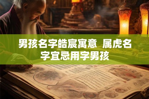 男孩名字皓宸寓意  属虎名字宜忌用字男孩