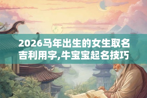 2026马年出生的女生取名吉利用字,牛宝宝起名技巧