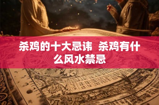 杀鸡的十大忌讳  杀鸡有什么风水禁忌