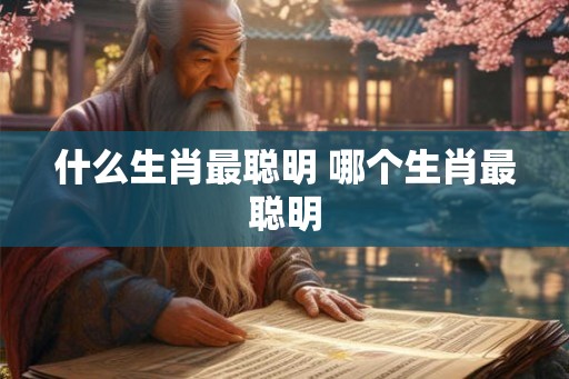 什么生肖最聪明 哪个生肖最聪明