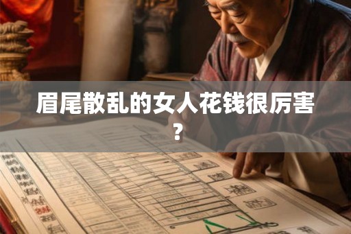 眉尾散乱的女人花钱很厉害？