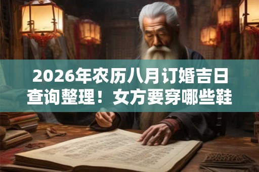 2026年农历八月订婚吉日查询整理！女方要穿哪些鞋子