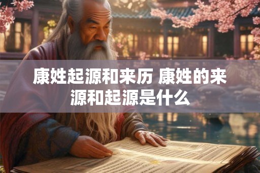康姓起源和来历 康姓的来源和起源是什么