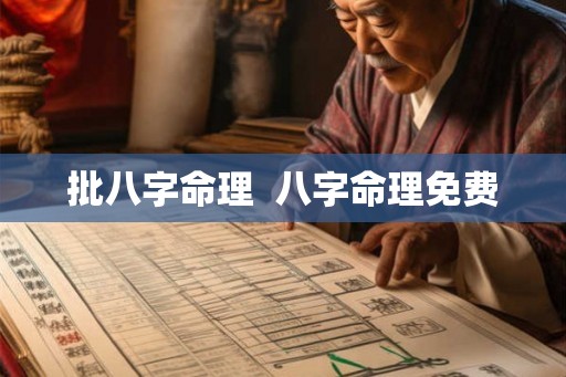 批八字命理  八字命理免费