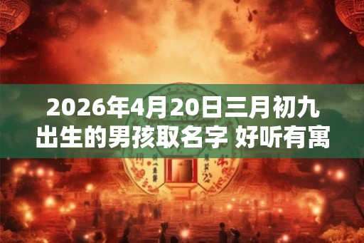 2026年4月20日三月初九出生的男孩取名字 好听有寓意