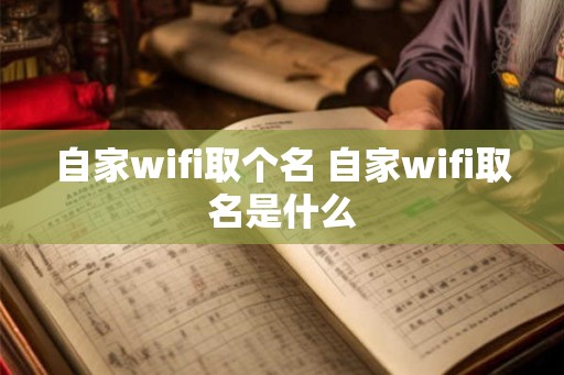 自家wifi取个名 自家wifi取名是什么