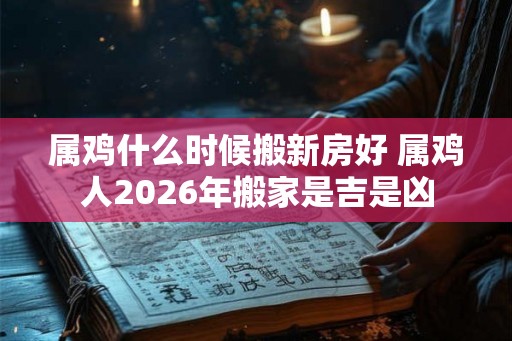 属鸡什么时候搬新房好 属鸡人2026年搬家是吉是凶