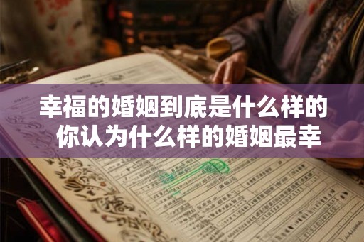 幸福的婚姻到底是什么样的  你认为什么样的婚姻最幸福