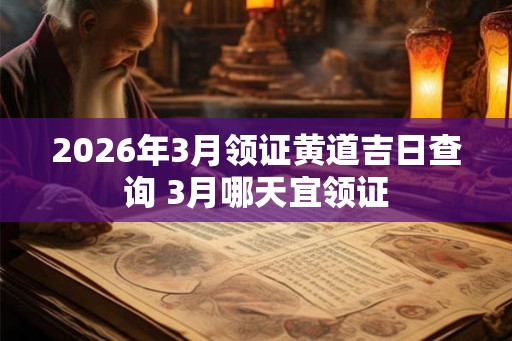 2026年3月领证黄道吉日查询 3月哪天宜领证