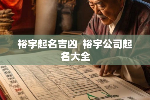 裕字起名吉凶  裕字公司起名大全