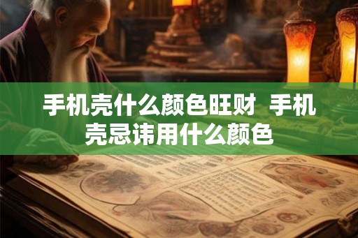 手机壳什么颜色旺财  手机壳忌讳用什么颜色