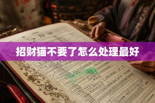 招财猫不要了怎么处理最好