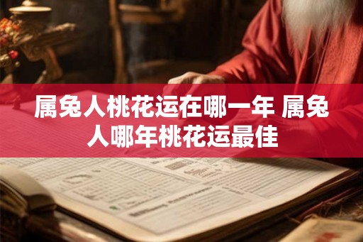属兔人桃花运在哪一年 属兔人哪年桃花运最佳