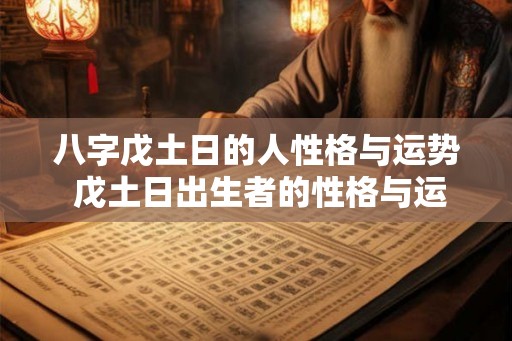 八字戊土日的人性格与运势 戊土日出生者的性格与运势如何
