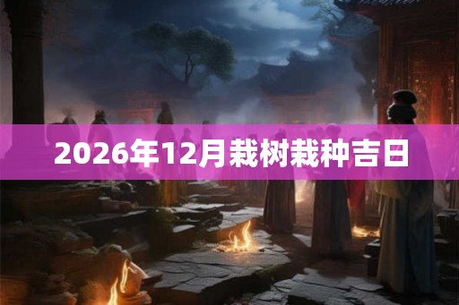 2026年12月栽树栽种吉日