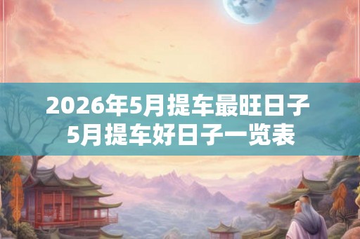 2026年5月提车最旺日子 5月提车好日子一览表