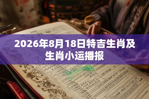 2026年8月18日特吉生肖及生肖小运播报