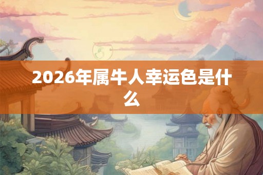2026年属牛人幸运色是什么