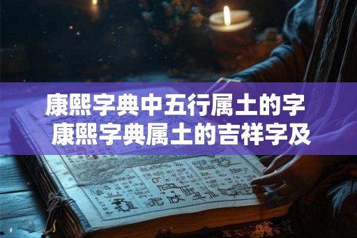 康熙字典中五行属土的字 康熙字典属土的吉祥字及寓意 康熙字典中五行属土的字 康熙字典属土的吉祥字及寓意