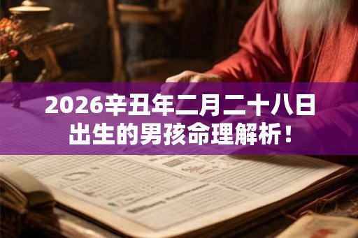 2026辛丑年二月二十八日出生的男孩命理解析！