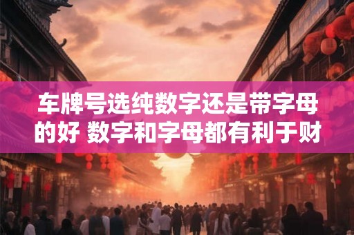 车牌号选纯数字还是带字母的好 数字和字母都有利于财运