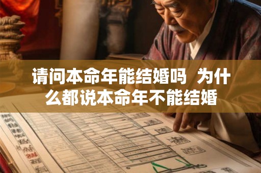 请问本命年能结婚吗  为什么都说本命年不能结婚