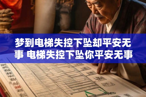 梦到电梯失控下坠却平安无事 电梯失控下坠你平安无事了吗