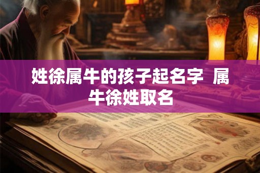 姓徐属牛的孩子起名字  属牛徐姓取名