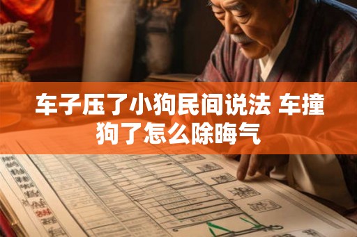 车子压了小狗民间说法 车撞狗了怎么除晦气