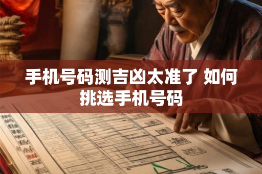 手机号码测吉凶太准了 如何挑选手机号码