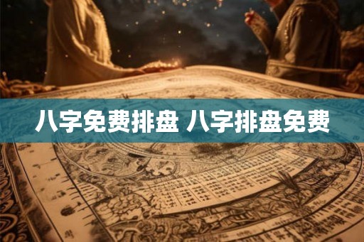 八字免费排盘 八字排盘免费
