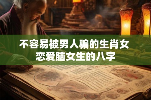 不容易被男人骗的生肖女 恋爱脑女生的八字