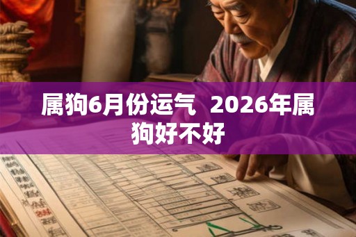 属狗6月份运气  2026年属狗好不好