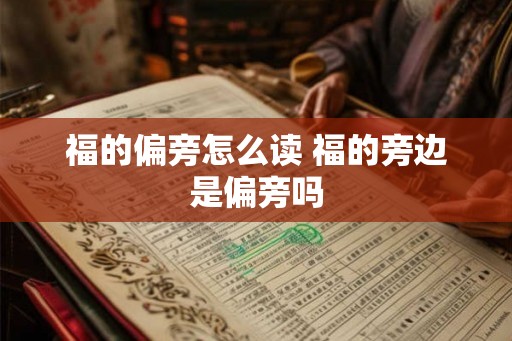福的偏旁怎么读 福的旁边是偏旁吗