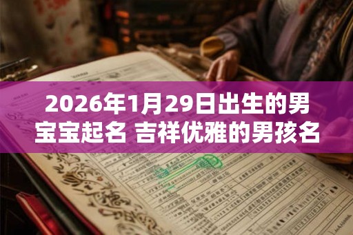 2026年1月29日出生的男宝宝起名 吉祥优雅的男孩名字