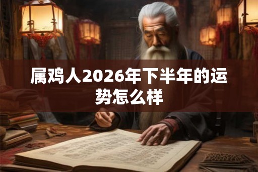 属鸡人2026年下半年的运势怎么样