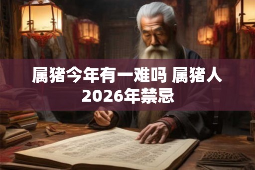 属猪今年有一难吗 属猪人2026年禁忌