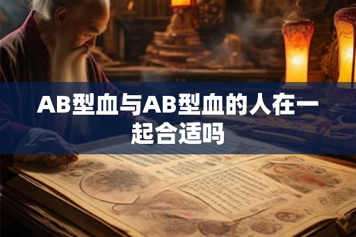 AB型血与AB型血的人在一起合适吗
