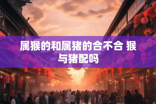 属猴的和属猪的合不合 猴与猪配吗 属猴的和属猪的合不合 猴与猪配吗