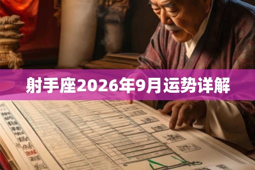 射手座2026年9月运势详解