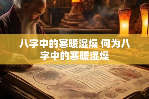 八字中的寒暖湿燥 何为八字中的寒暖湿燥