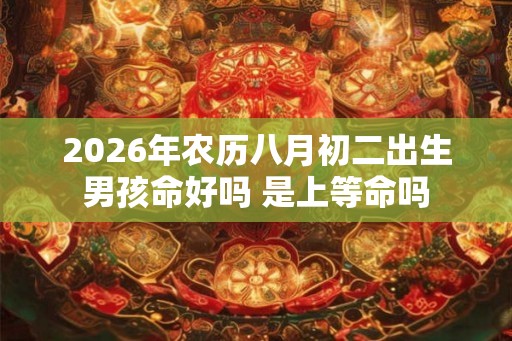 2026年农历八月初二出生男孩命好吗 是上等命吗