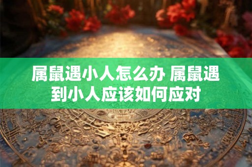 属鼠遇小人怎么办 属鼠遇到小人应该如何应对