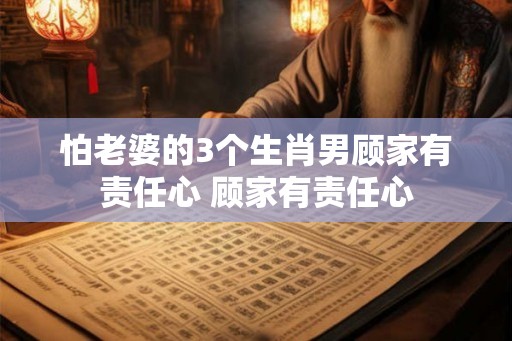 怕老婆的3个生肖男顾家有责任心 顾家有责任心 怕老婆的3个生肖男顾家有责任心 顾家有责任心