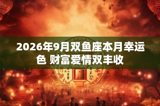 2026年9月双鱼座本月幸运色 财富爱情双丰收